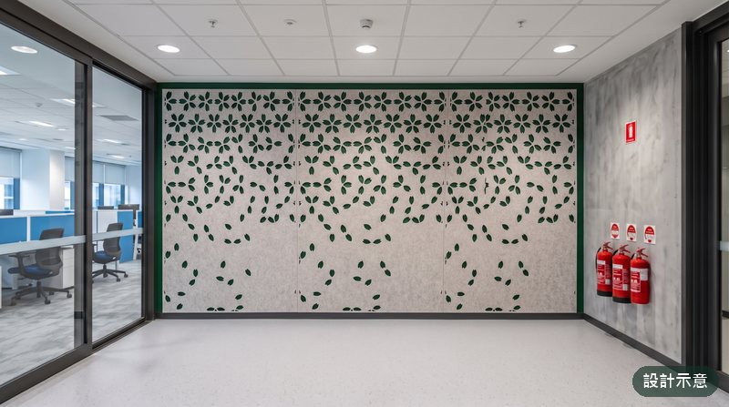 櫻花瓣鏤空造型牆(設計示意)